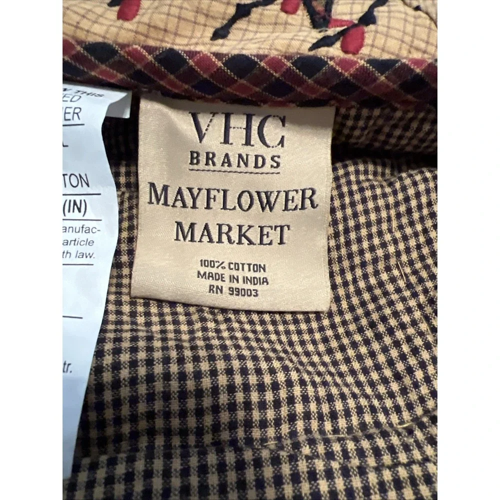 VHC Brands Heritage Farms Quilted Throw 50x60 Crow Star Primitive Country Wall